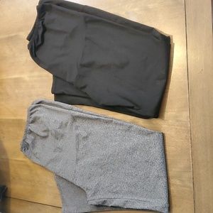 XL maternity leggings 2 pair black and grey
